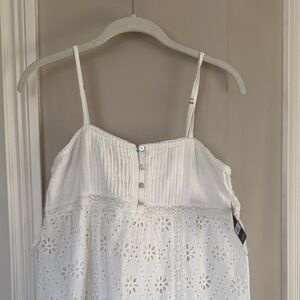 White Eyelet Sundress with Spaghetti Straps